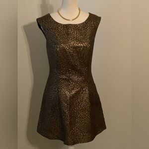 next Metallic Brown Textured Mini Dress